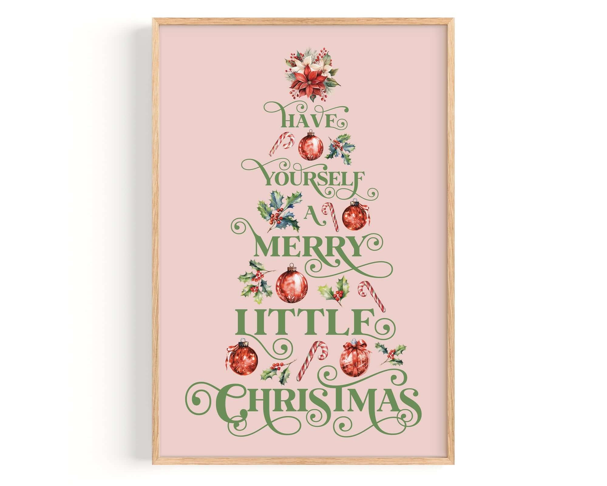 a christmas card with the words have yourself merry little christmas