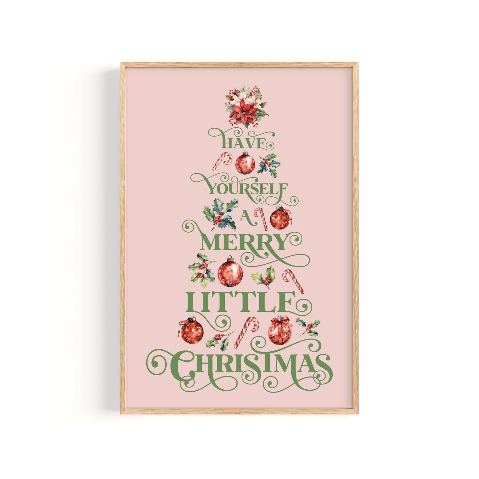 a christmas card with the words have yourself merry little christmas