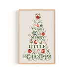 a cross stitch christmas card with the words have yourself merry and a little christmas tree