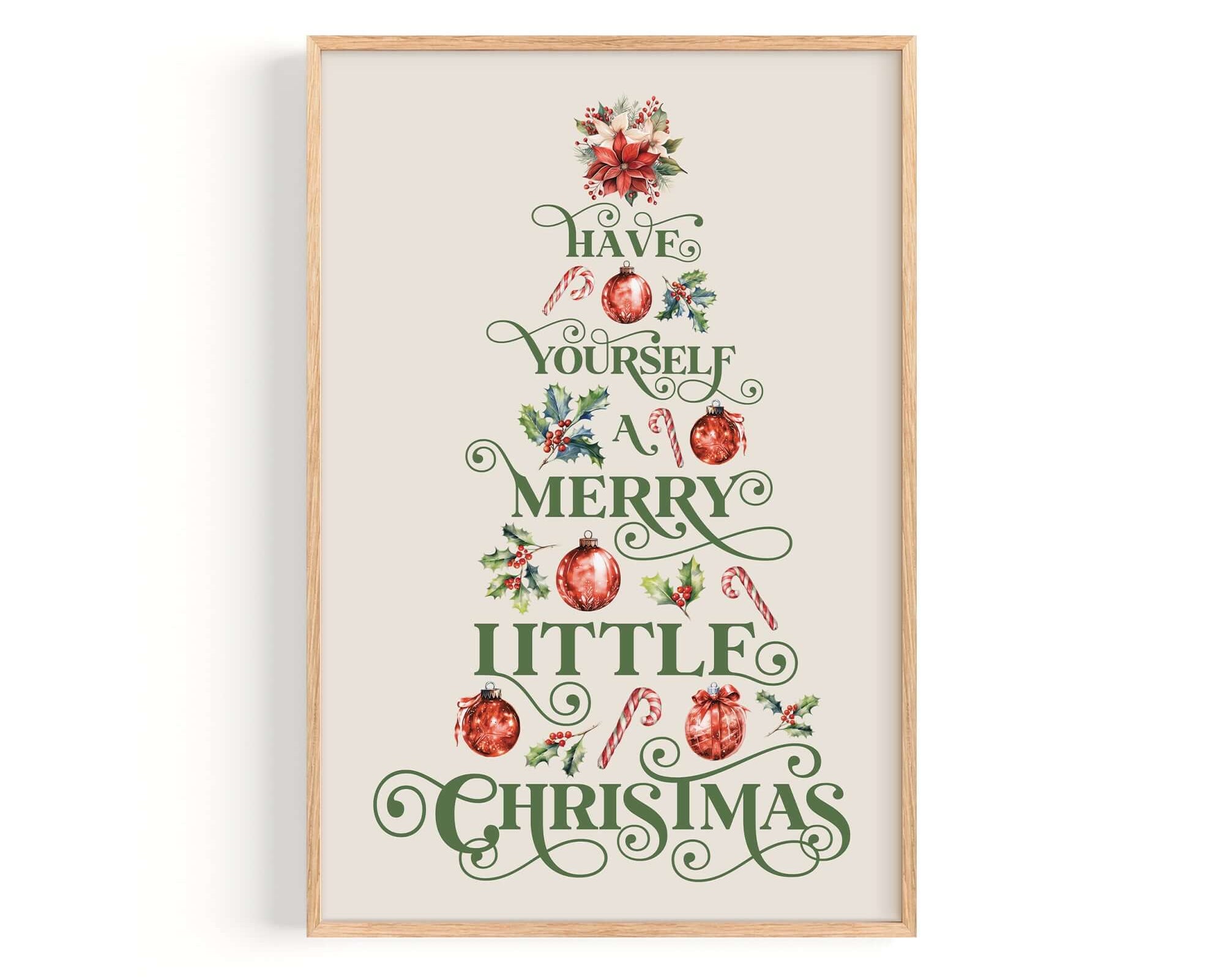 a cross stitch christmas card with the words have yourself merry and a little christmas tree