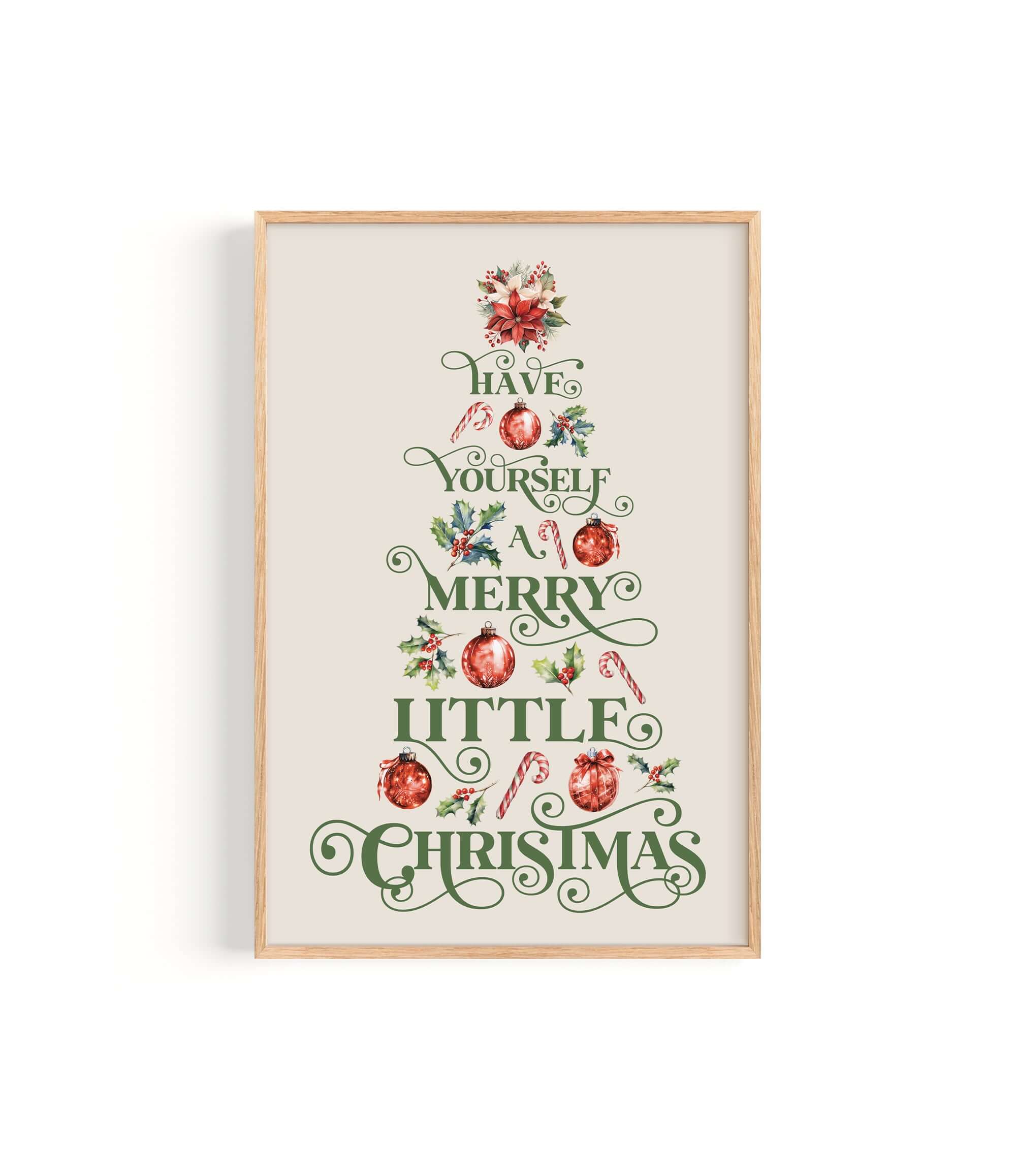 a cross stitch christmas card with the words have yourself merry and a little christmas tree