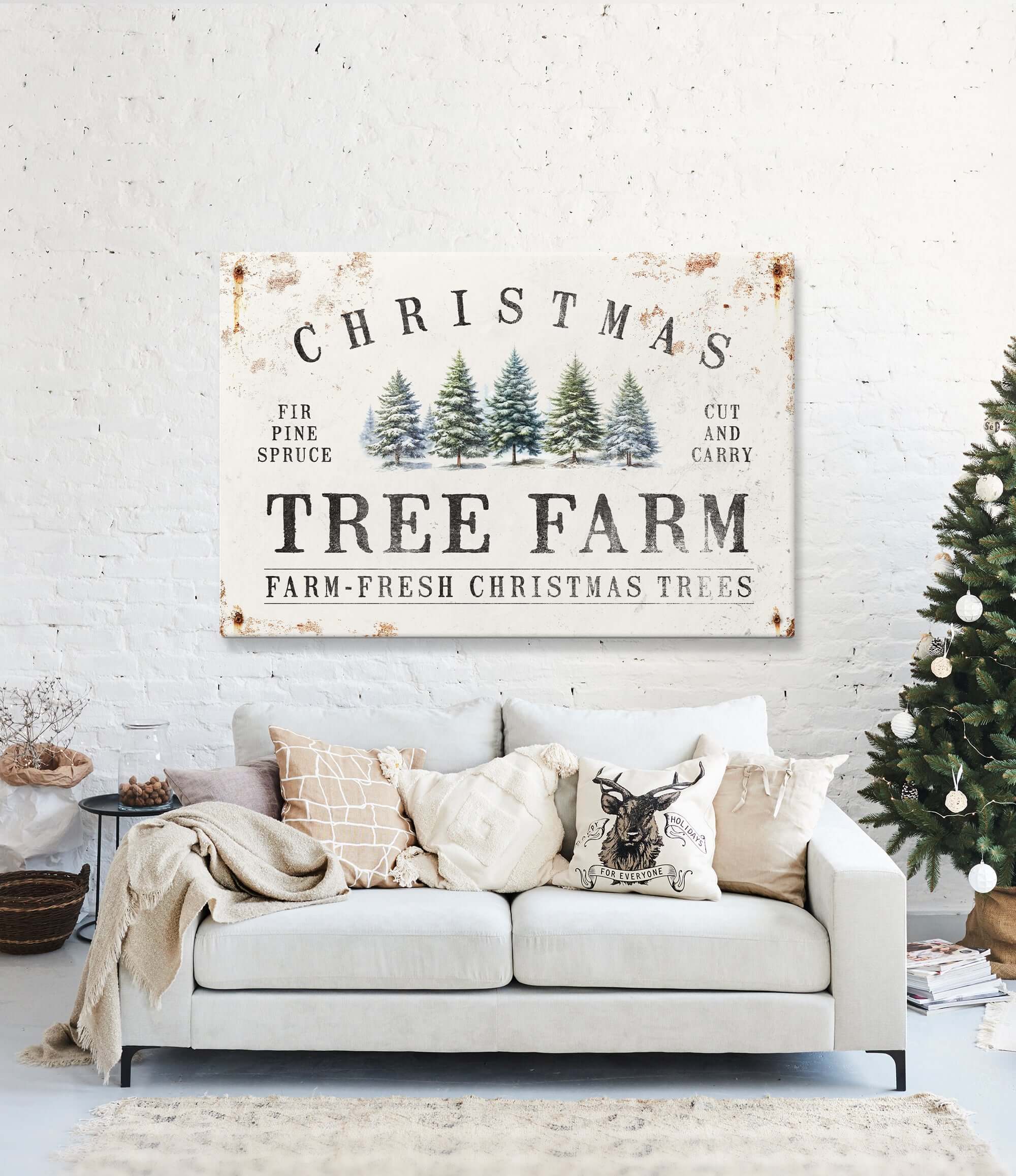 Tree Farm Signage Christmas Tree Farm Sign - Jade Forest Shop Vintage Decor