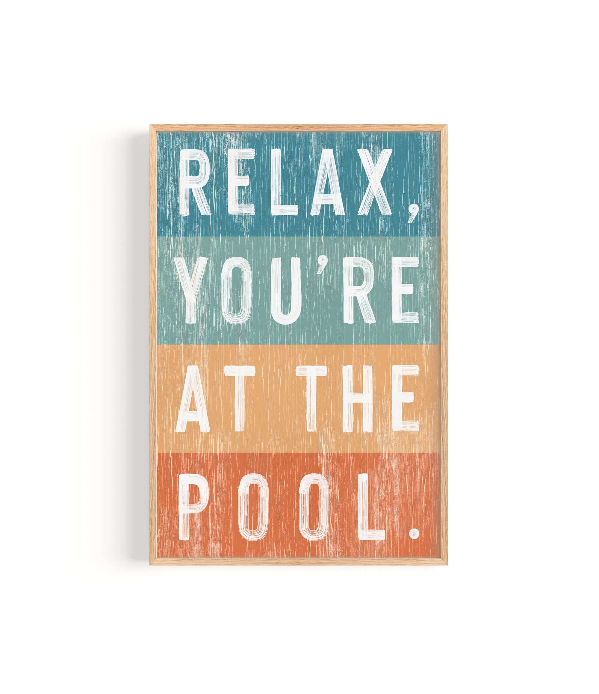 a wooden sign that says relax you're at the pool