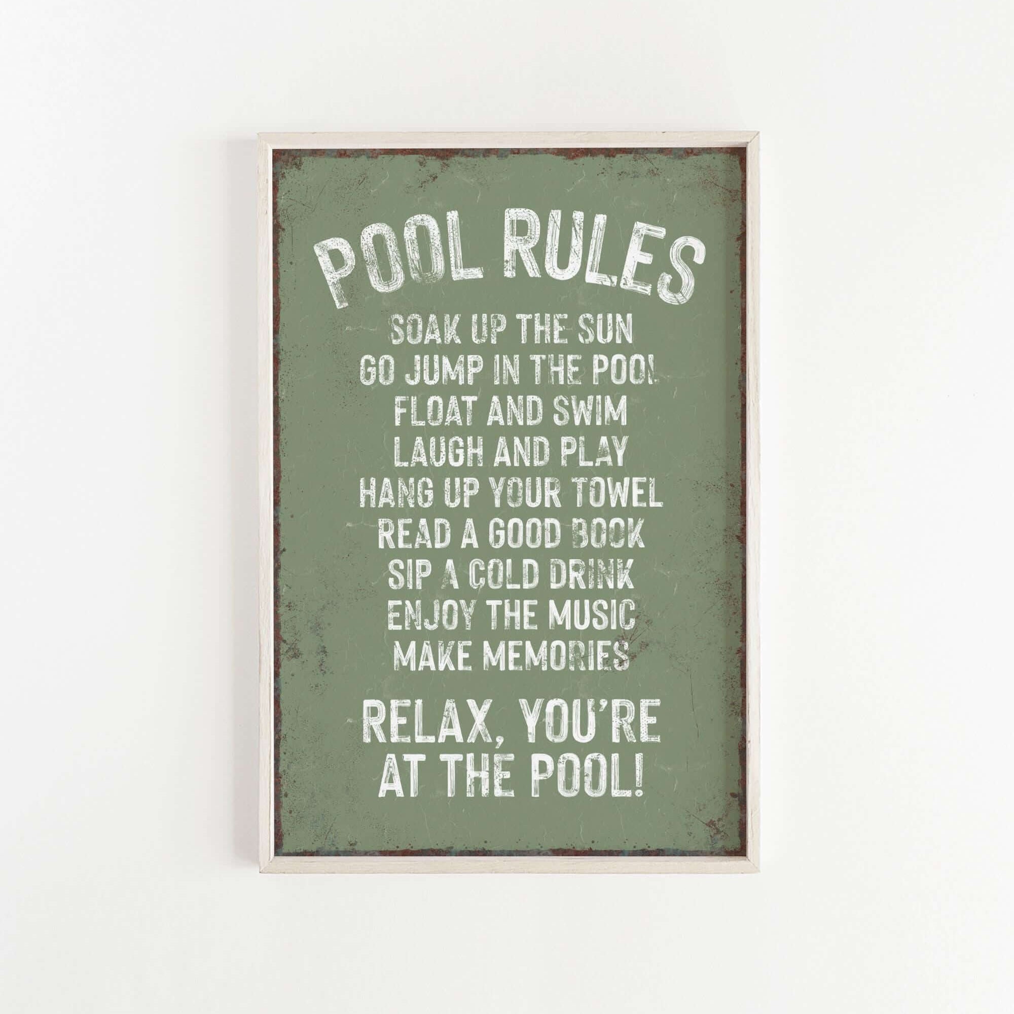 a green and white poster with a poem on it