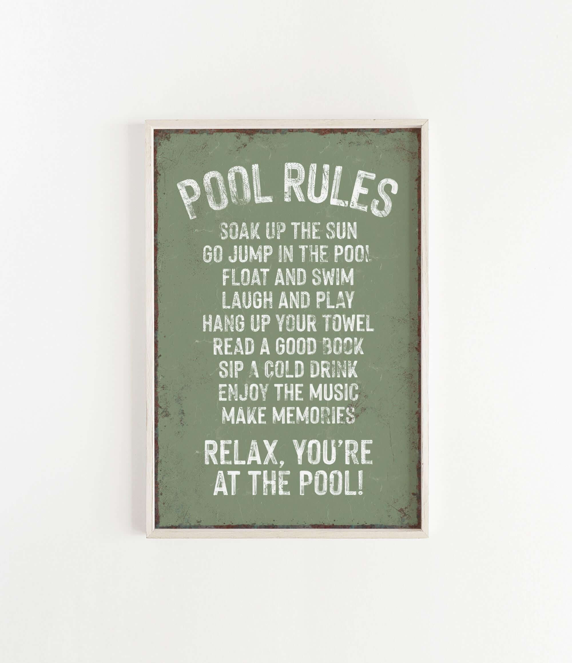 a green and white poster with a poem on it