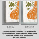 a picture of a wooden frame with a picture of a pumpkin