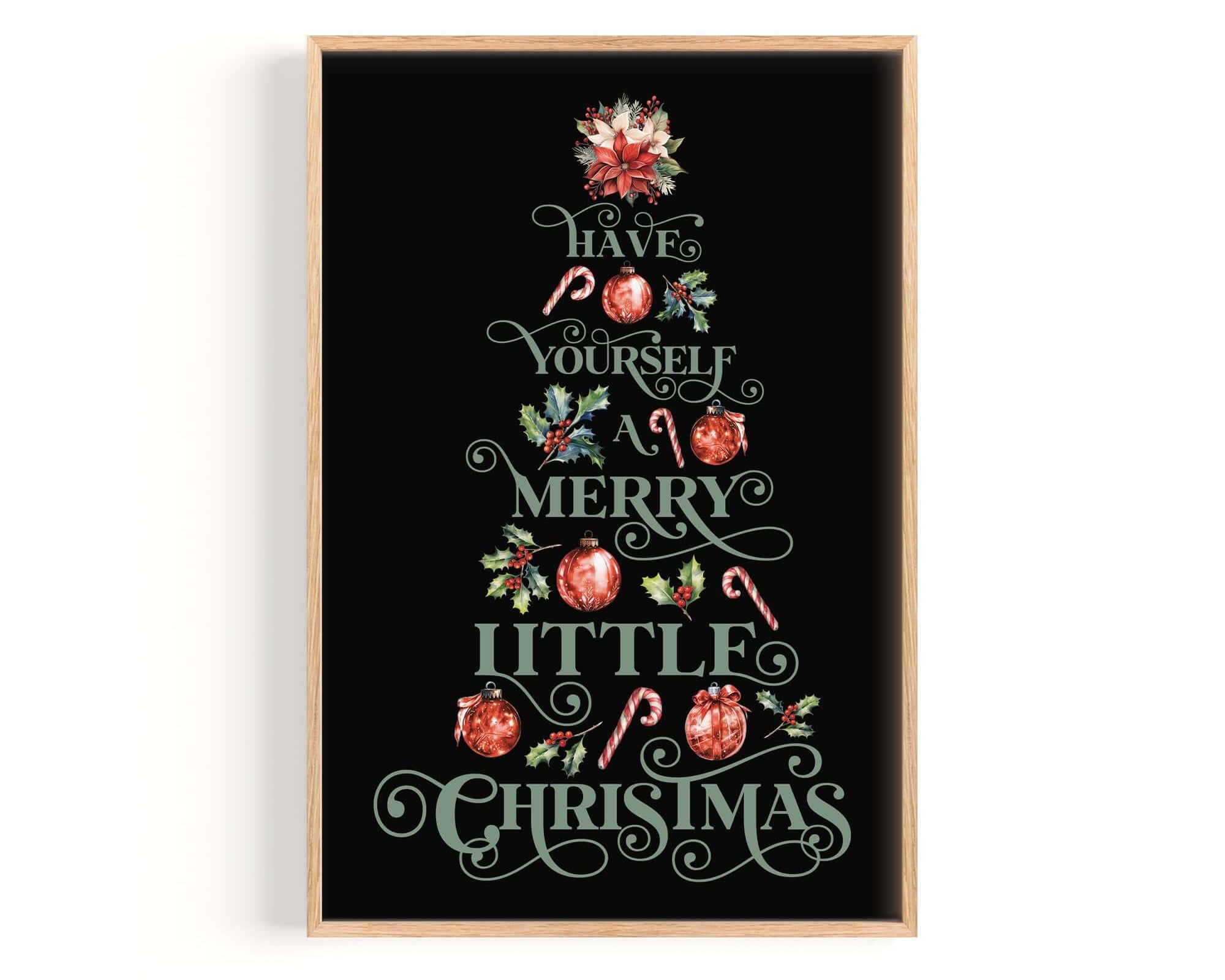 a christmas card with a christmas tree on it