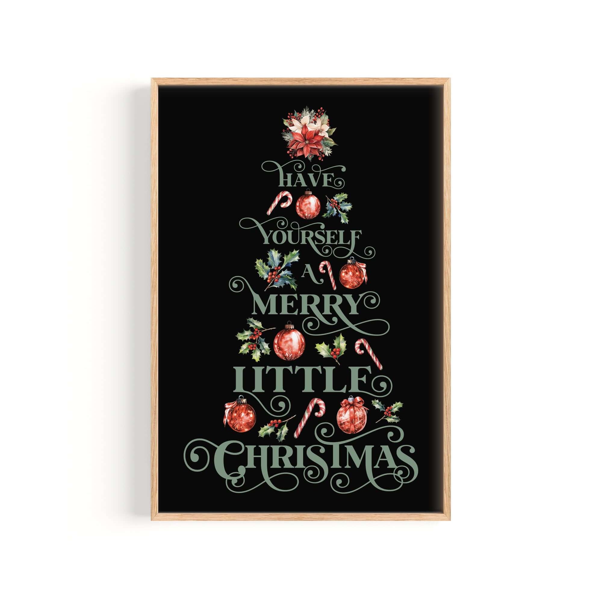 a christmas card with a christmas tree on it