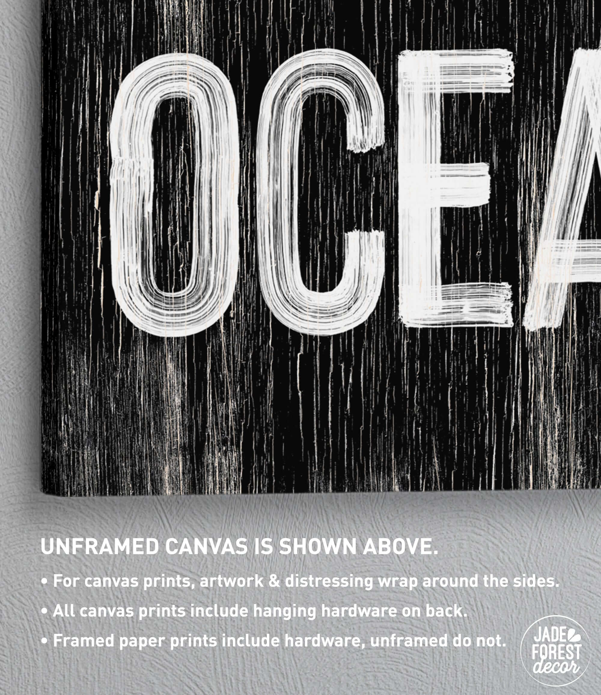 a black and white picture of a sign that says ocean