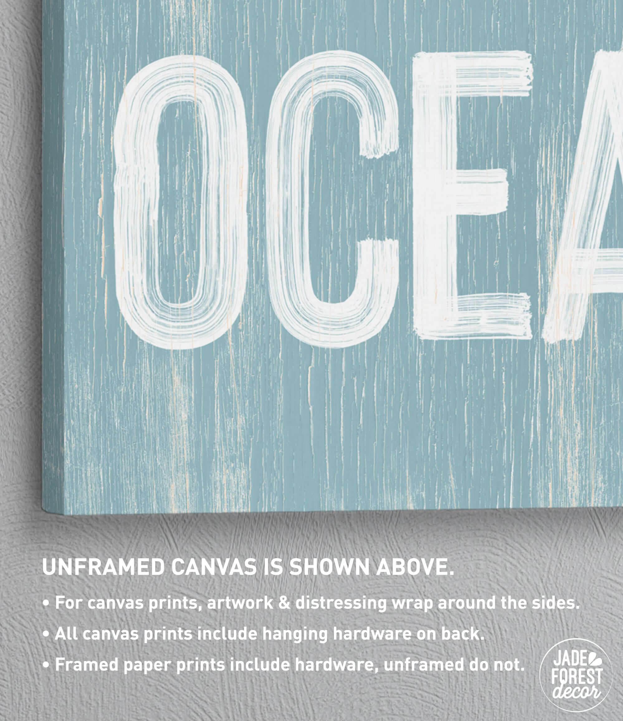 a picture of a sign that says ocean on it