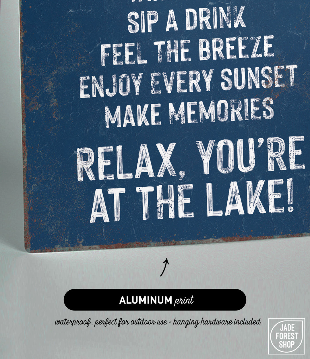 Lake House Rules Wood Sign