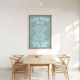Lake House Rules Sign, Tide