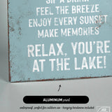 Lake House Rules Sign, Tide