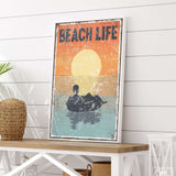a picture of a poster of a duck swimming in the water