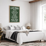 Lake House Rules Sign, Vine