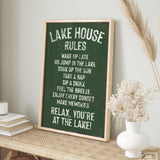 Lake House Rules Sign, Vine