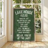 Lake House Rules Sign, Vine