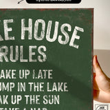 Lake House Rules Sign, Vine