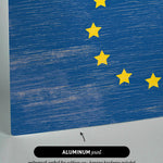 a close up of a piece of paper with a flag of the european union