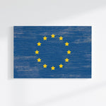 a painting of a circle of stars on a blue background