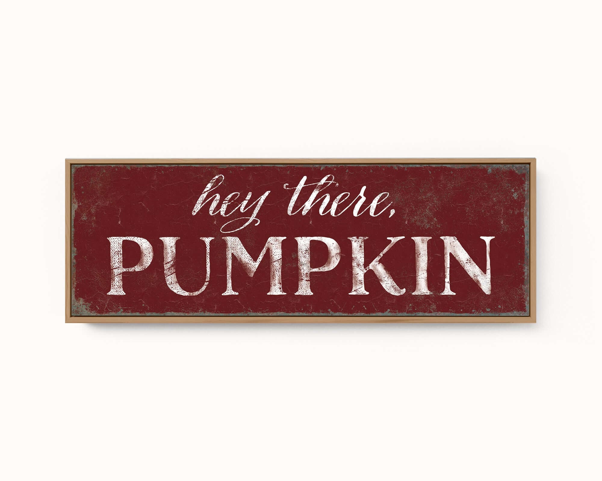 a sign that says hey there is a pumpkin