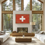 a living room filled with furniture and a fire place
