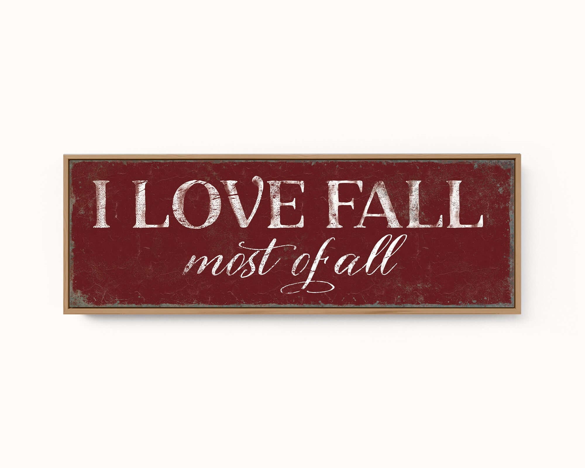 a sign that says i love fall mist fall