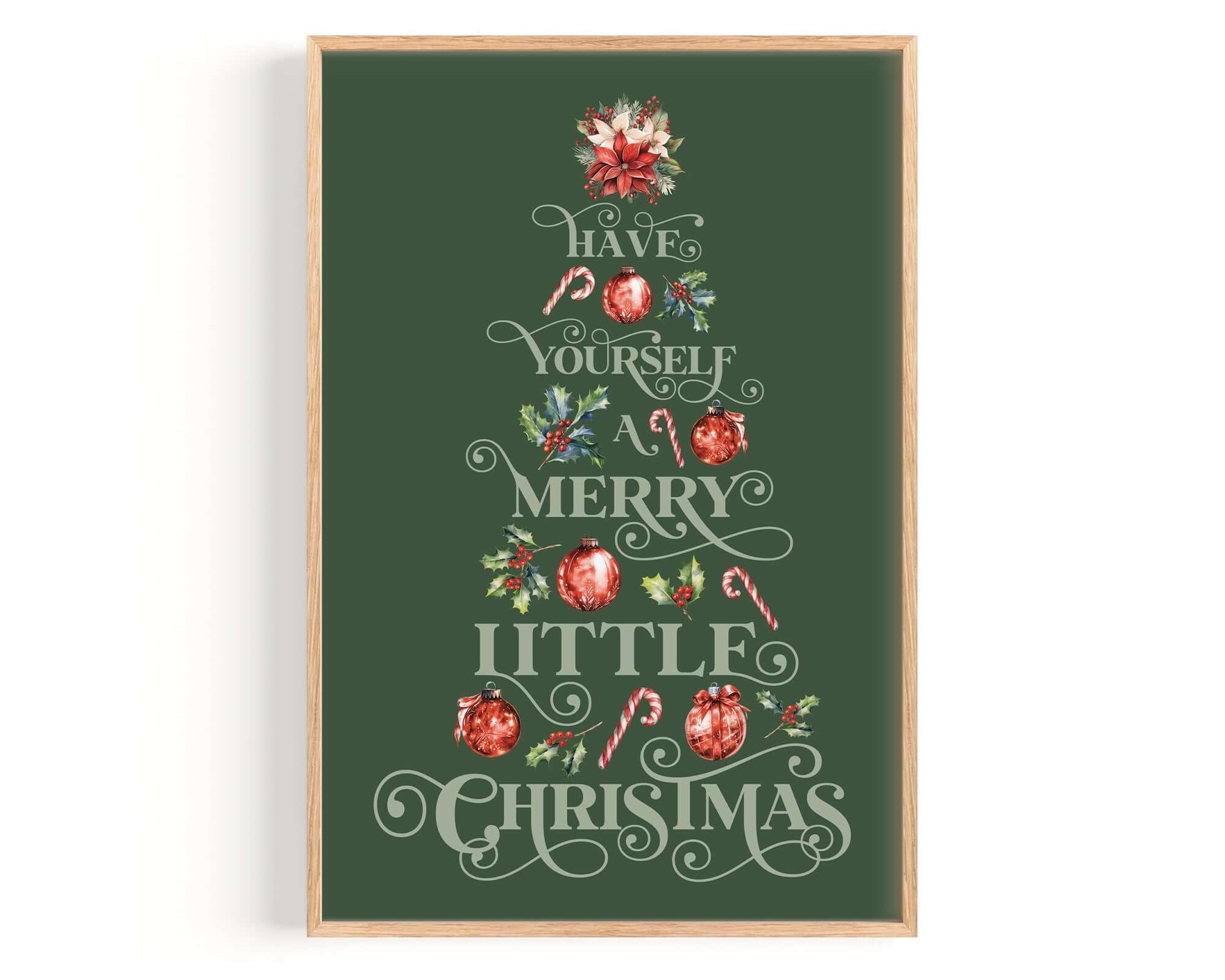 a christmas card with the words have yourself merry little christmas