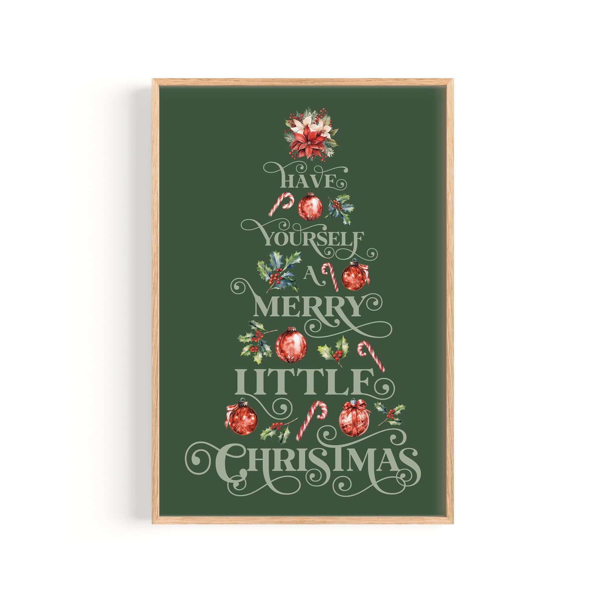 a christmas card with the words have yourself merry little christmas