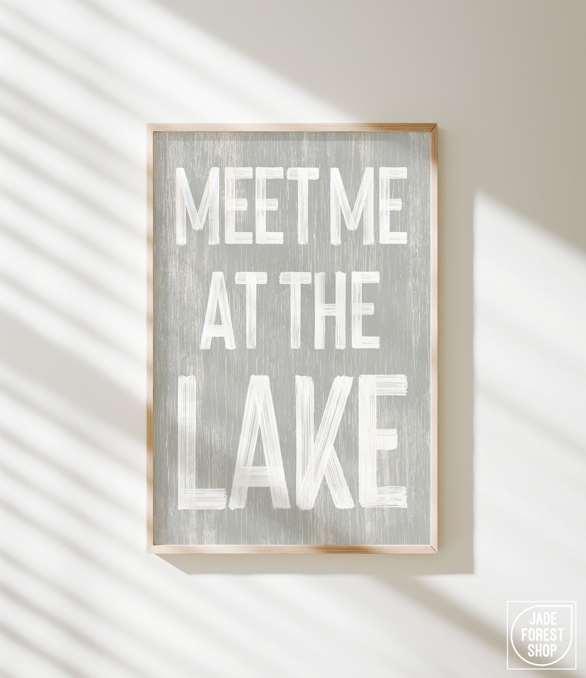 a sign that says meet me at the lake