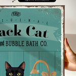 a black cat and bubble bath co sign