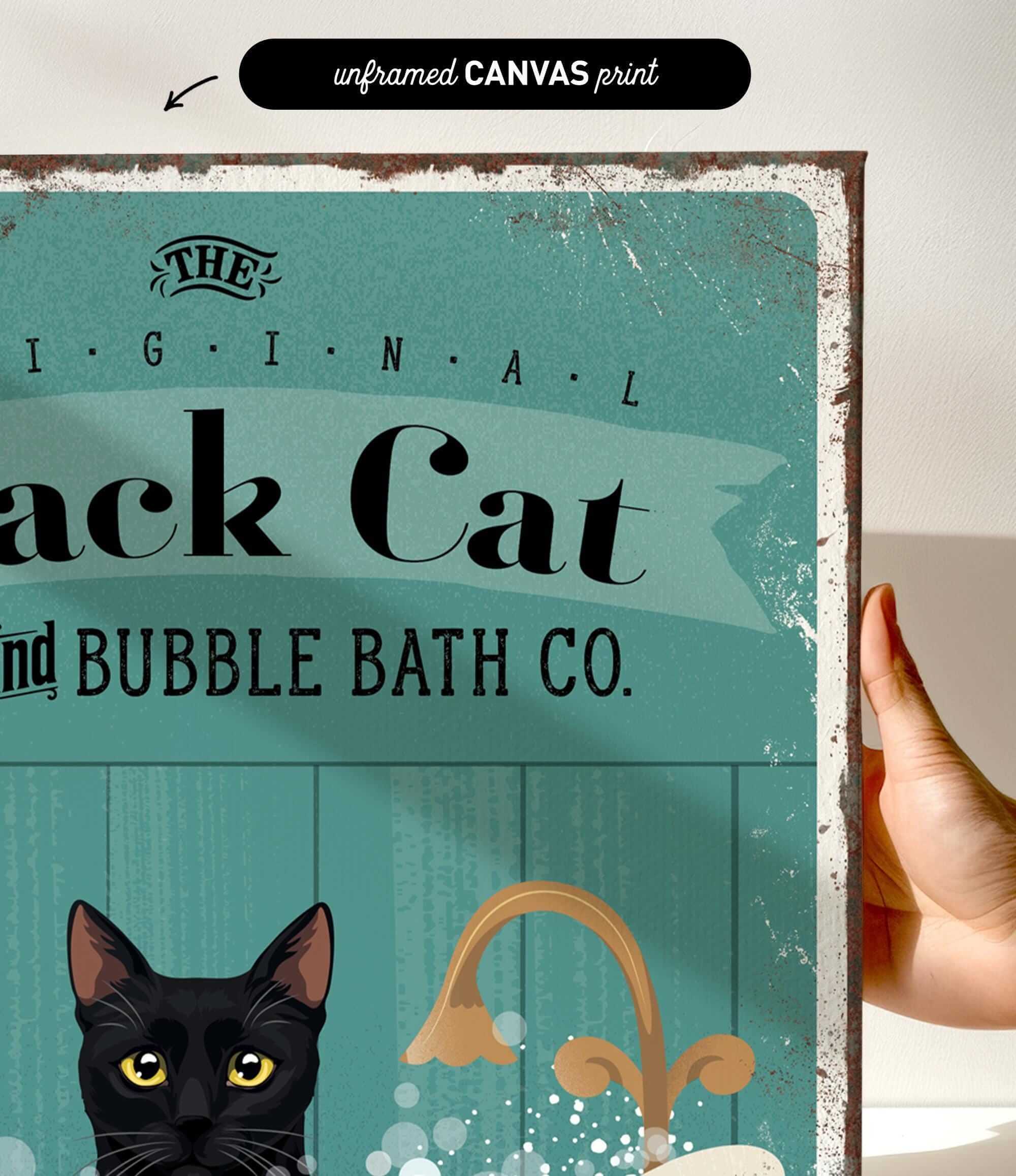 a black cat and bubble bath co sign