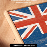 a picture of a wooden frame with a flag painted on it