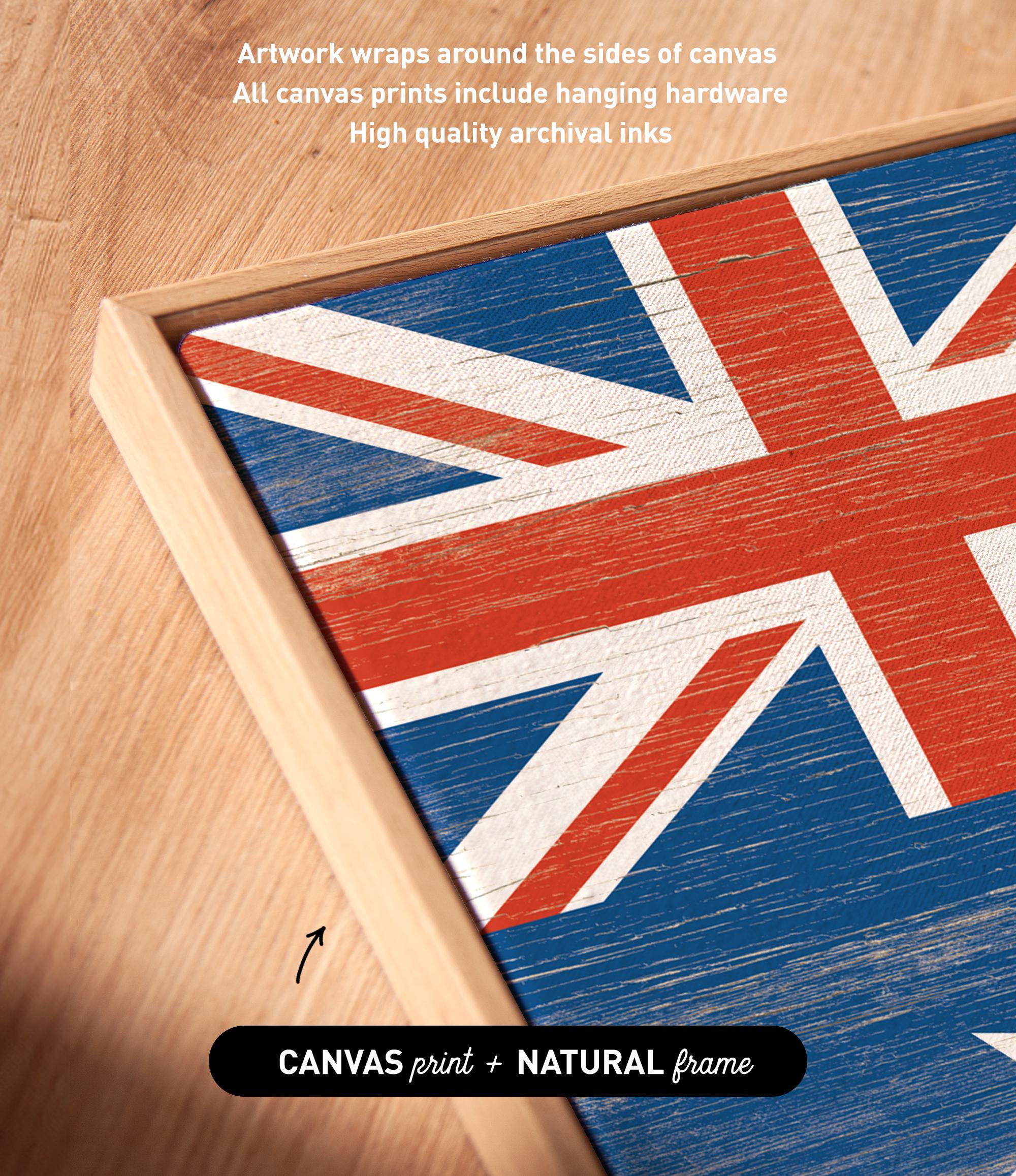 a picture of a wooden frame with a flag painted on it