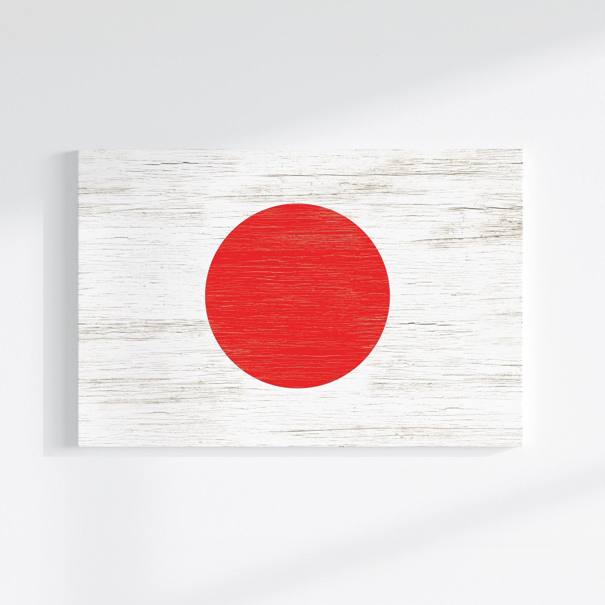 a white wall with a red circle on it