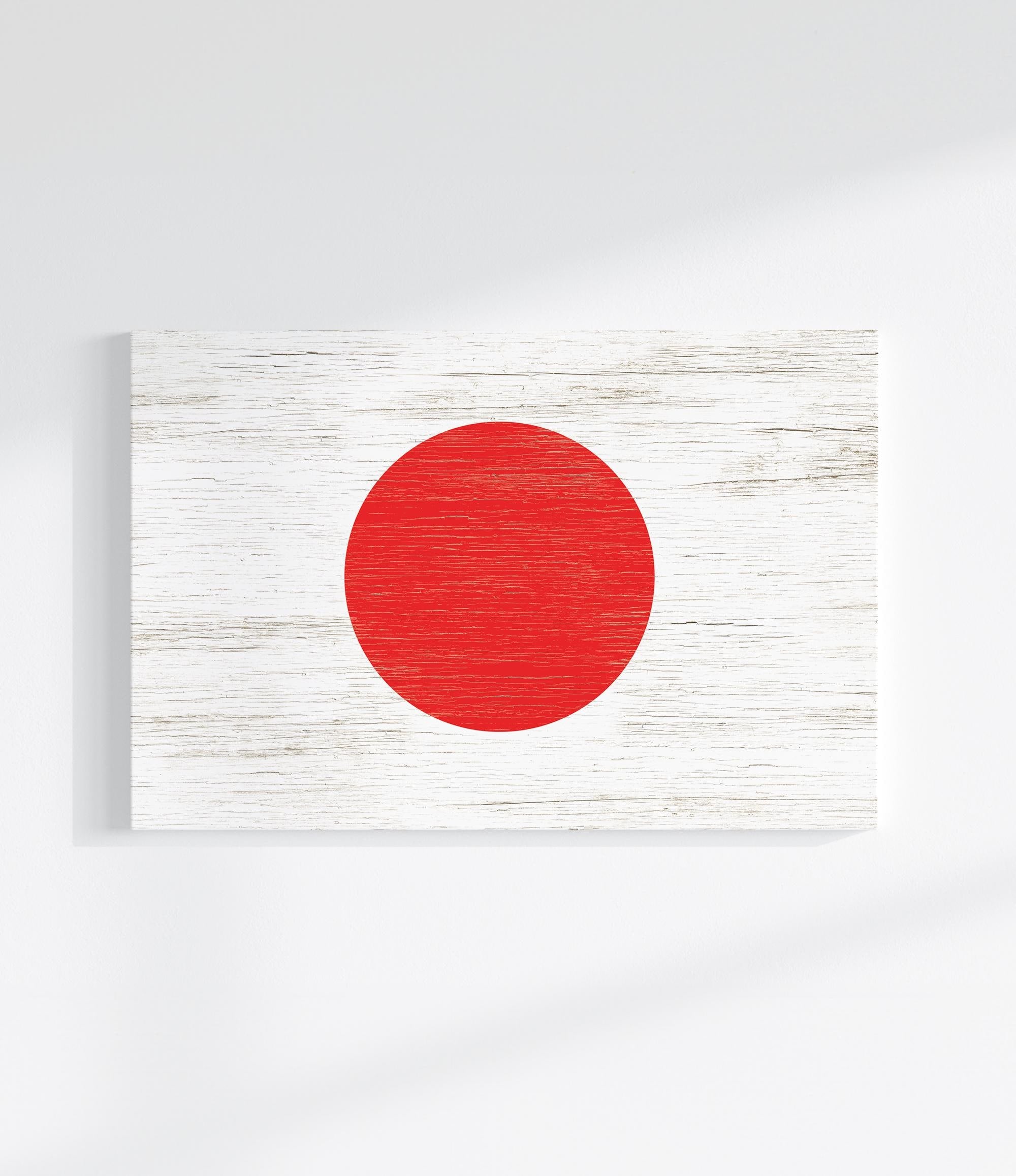 a white wall with a red circle on it