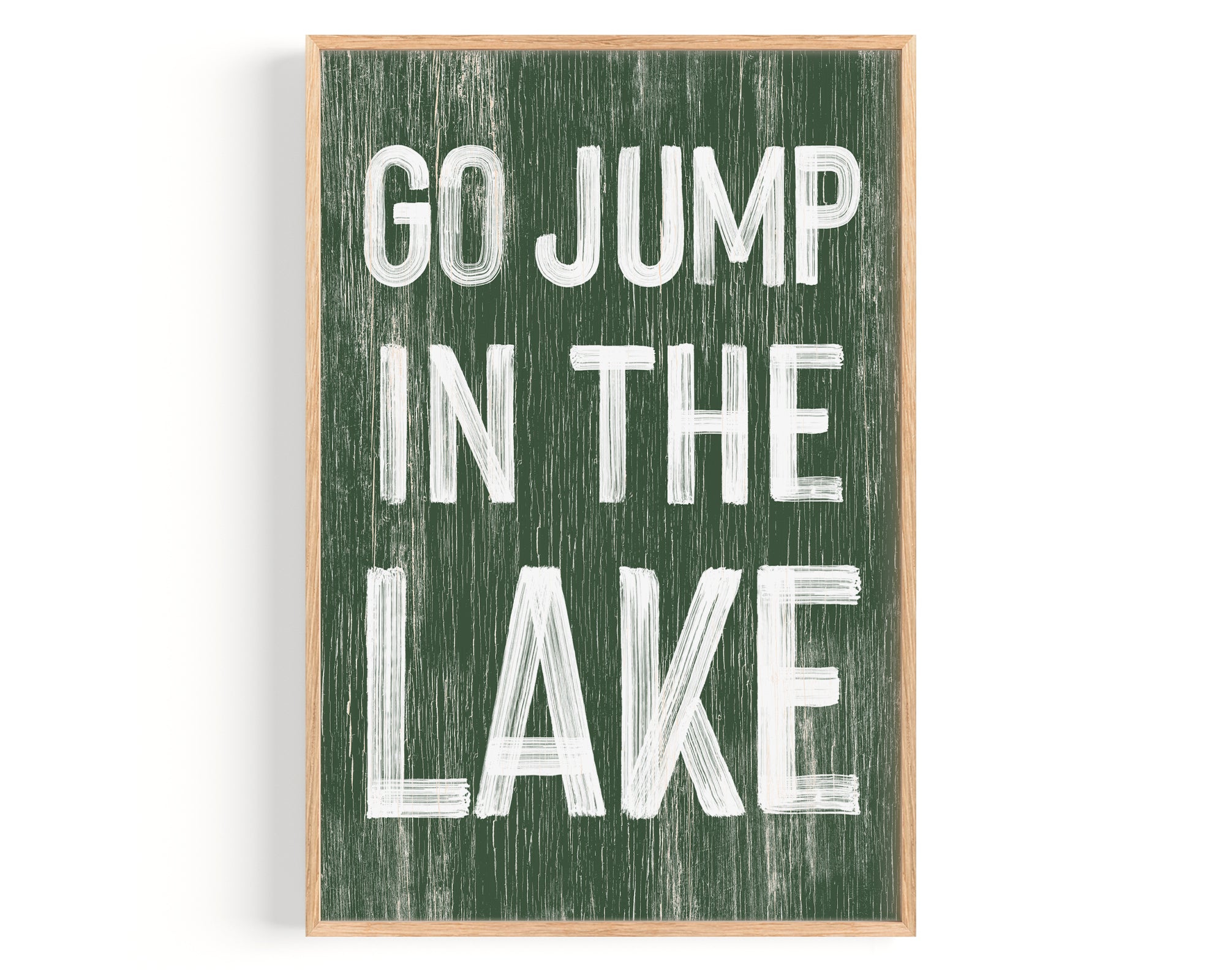 a sign that says go jump in the lake