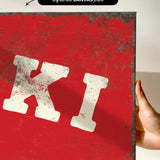 a red background with a large white letter "K" prominently displayed.