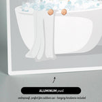 a cat sitting in a bathtub filled with bubbles, with its paws hanging over the edge.