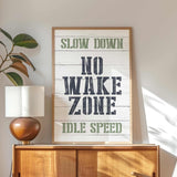 a poster on a wall above a dresser