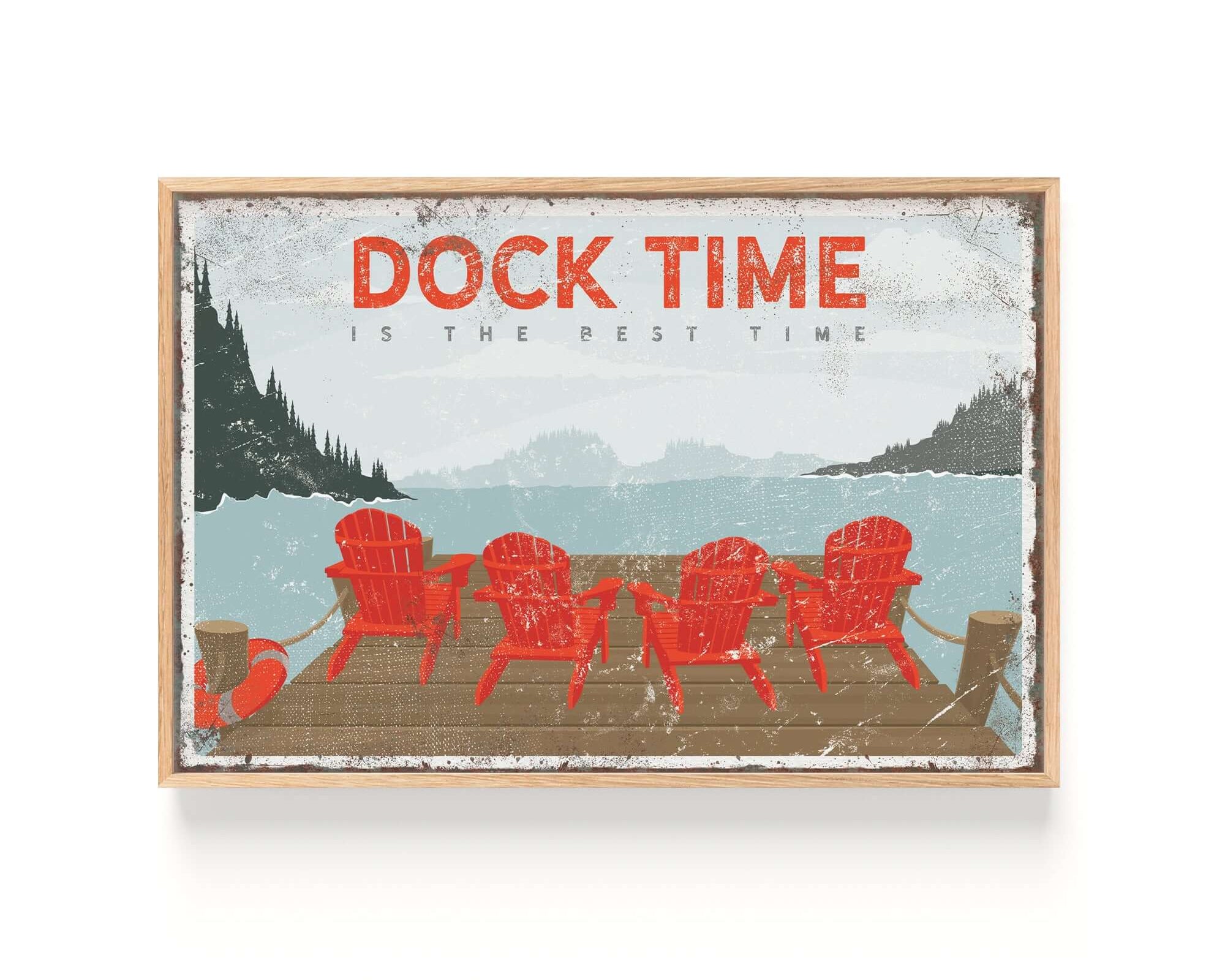 a picture of a group of red chairs sitting on top of a boat