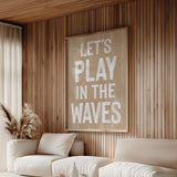 a living room with a white couch and a wooden wall