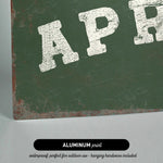 The image is an aluminum print with the text "APR" printed on it.