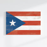 a wooden sign with a flag of the state of texas painted on it