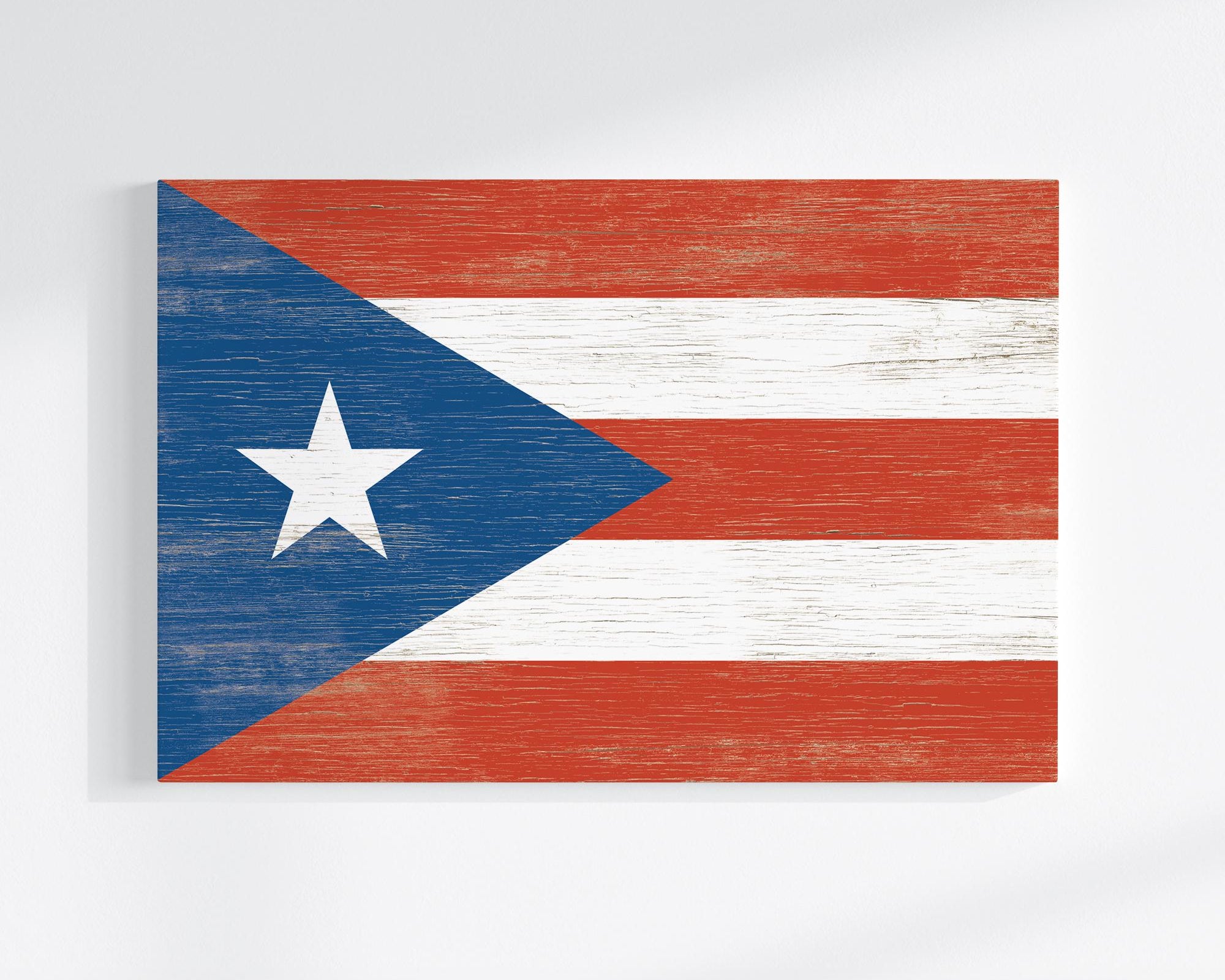 a wooden sign with a flag of the state of texas painted on it
