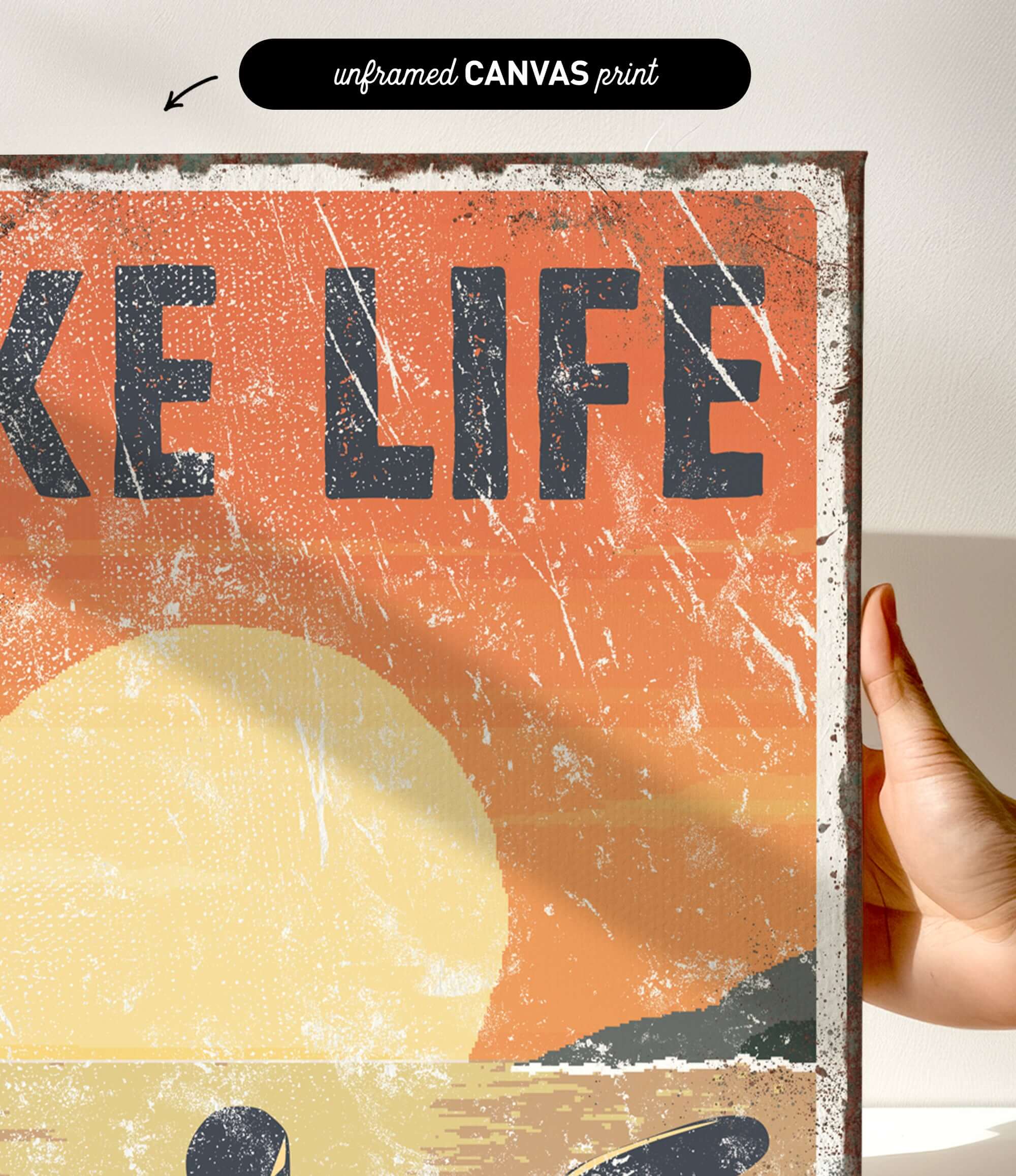 a person holding up a poster that says take life