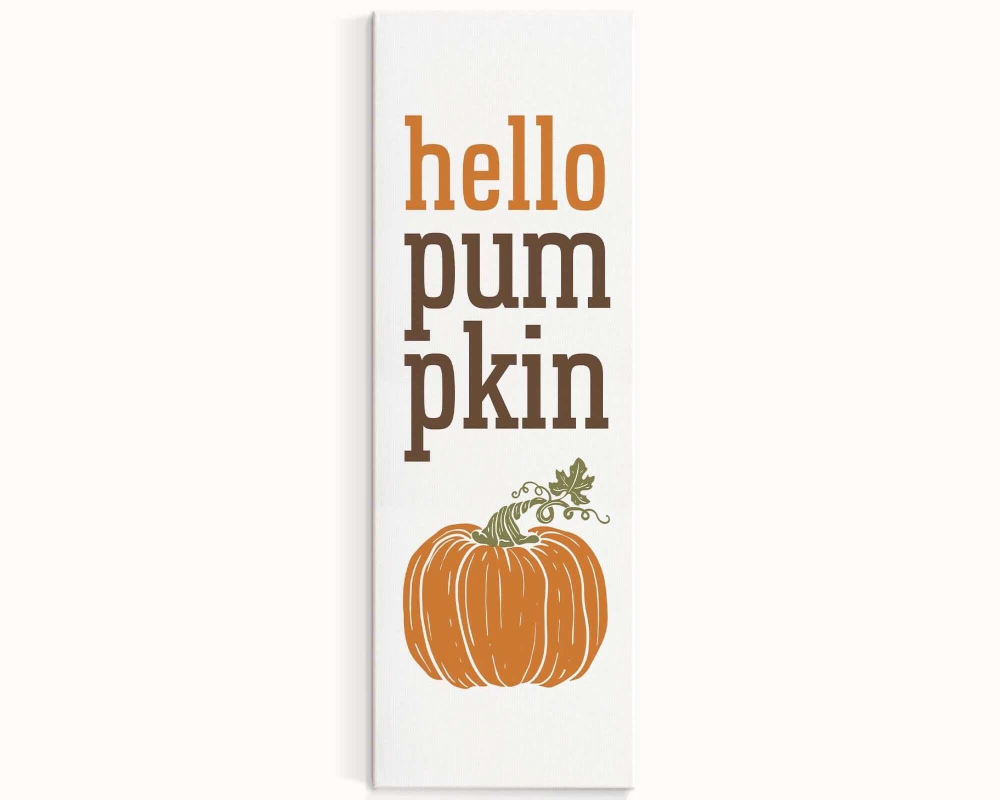 a white bookmark with a pumpkin on it