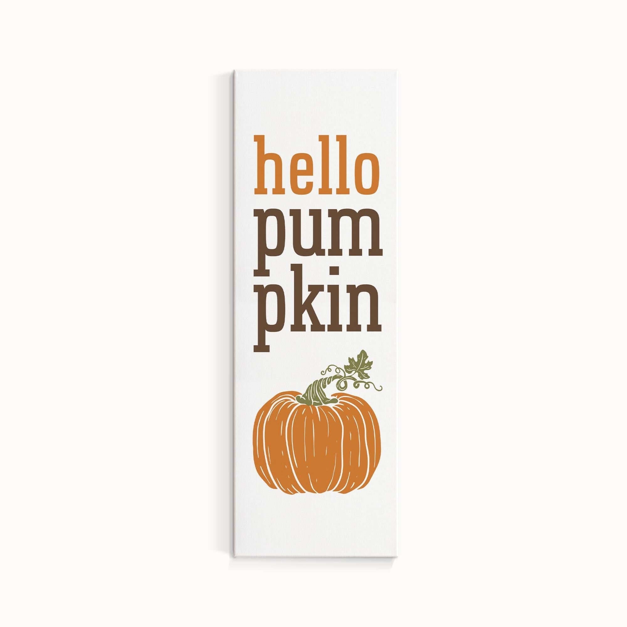 a white bookmark with a pumpkin on it