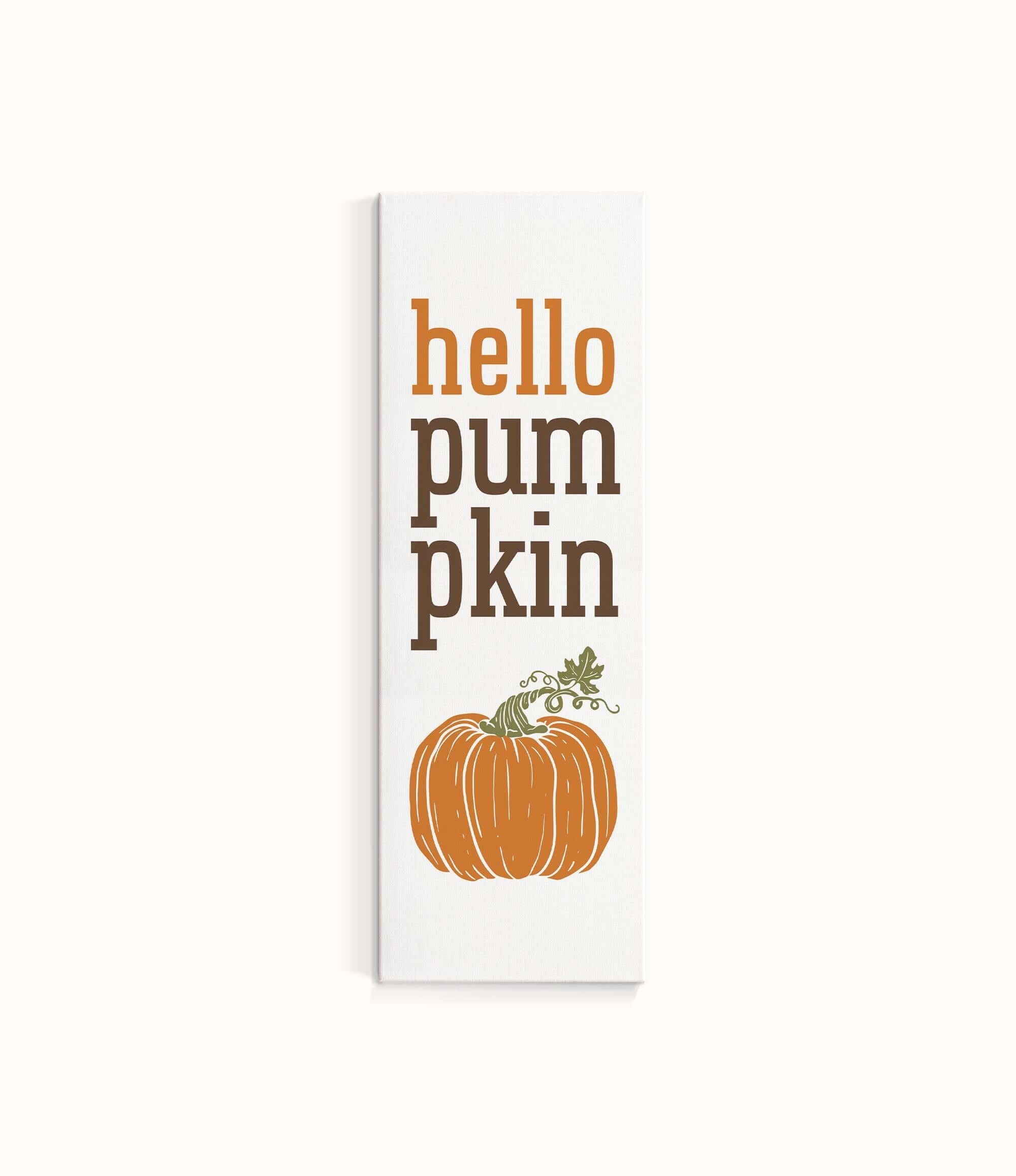 a white bookmark with a pumpkin on it