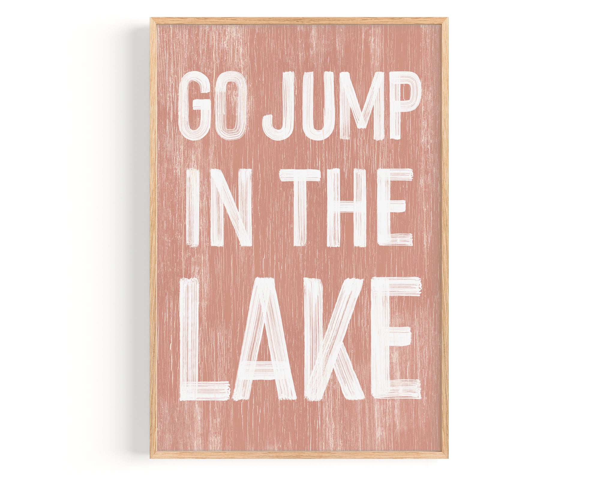 a sign that says go jump in the lake